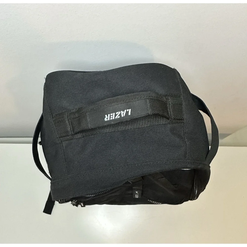 Nike Air Max Lazer Lacrosse Backpack Black Silver Bag Gym Zip Straps LAX